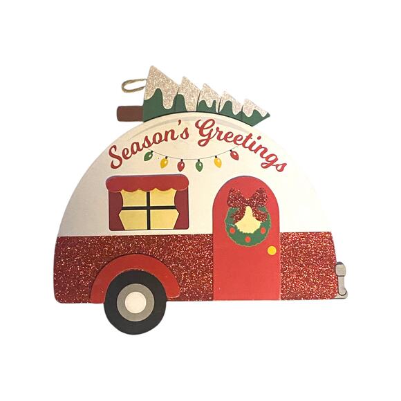 Season’s Greetings Christmas Camper Decor | Holiday Camper Sign | Retro RV Decor - Picture 1 of 5